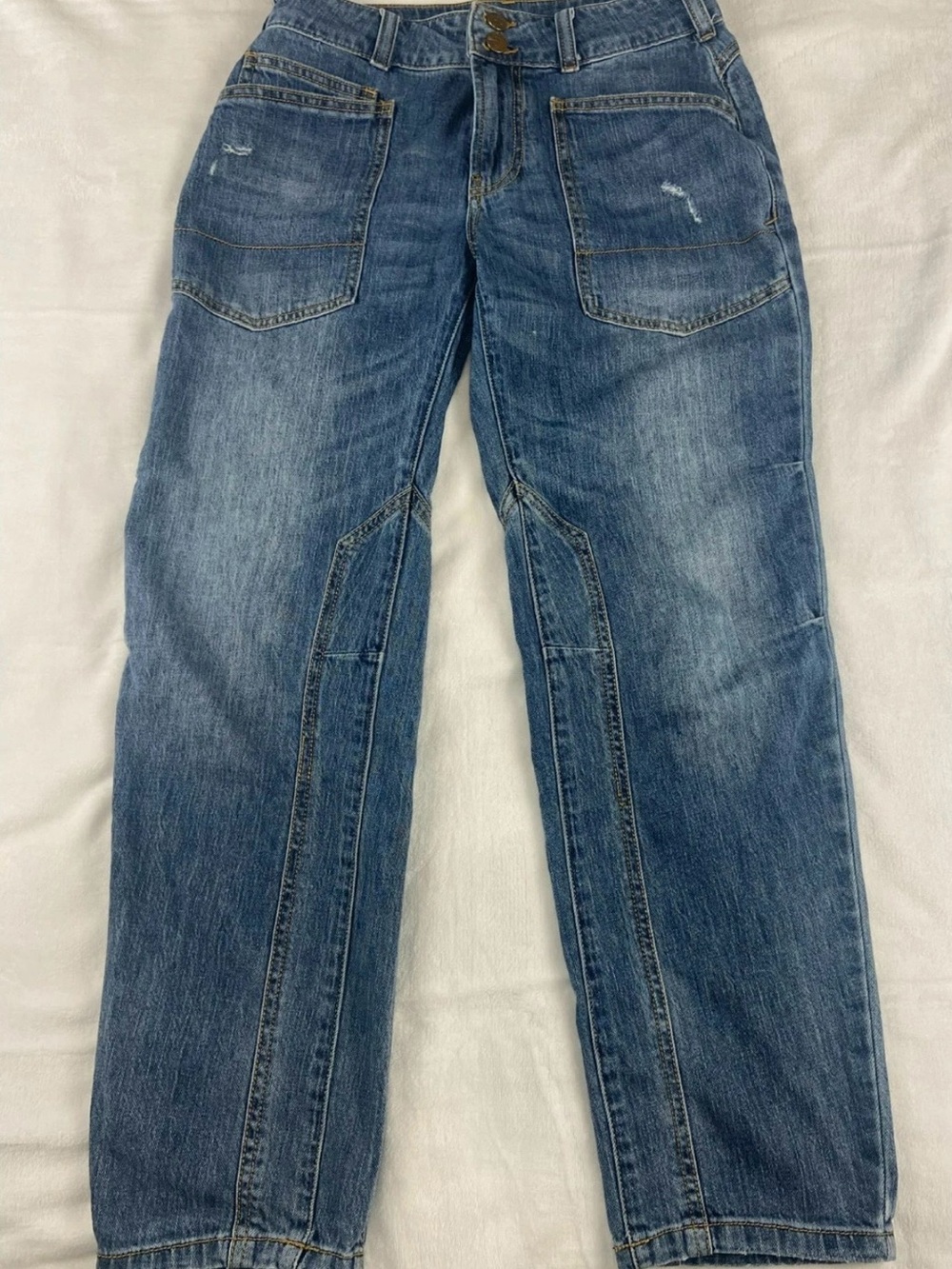 Pilcro Anthropologie The Wanderer Jeans 24P Relaxed
Mid Rise Blue Denim Med
Wash